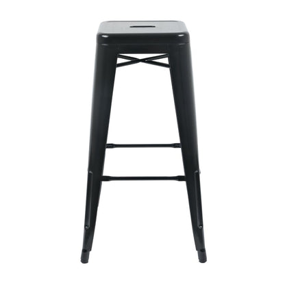 Bolero High Metal Bar Stools Black (4 Pack) • PAS-DL881