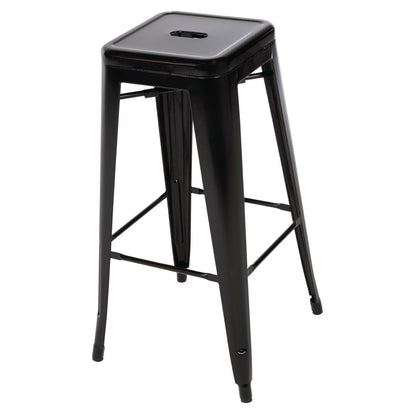 Bolero High Metal Bar Stools Black (4 Pack) • PAS-DL881