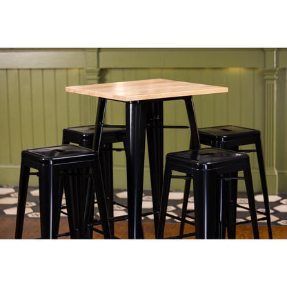 Bolero High Metal Bar Stools Black (4 Pack) • PAS-DL881
