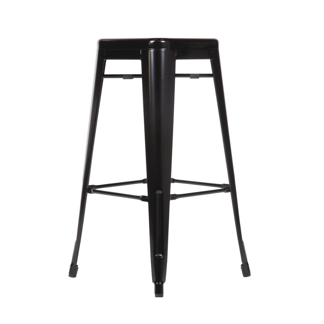 Bolero High Metal Bar Stools Black (Pack of 4) • PAS-DL881