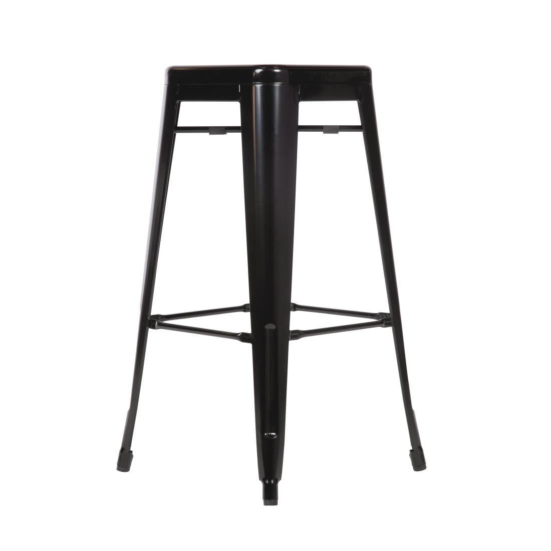 Bolero High Metal Bar Stools Black (4 Pack) (Pack of 4) • PAS-DL881