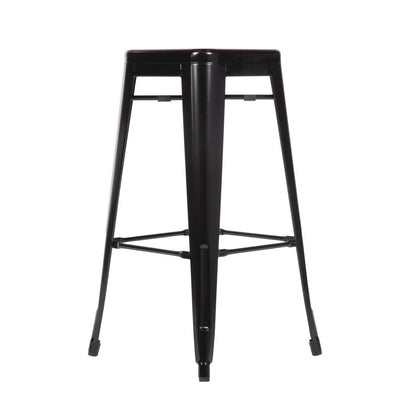 Bolero High Metal Bar Stools Black (4 Pack) (Pack of 4) • PAS-DL881