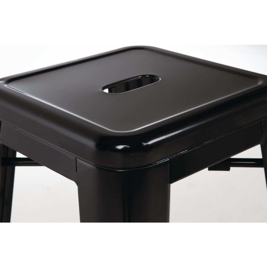 Bolero High Metal Bar Stools Black (4 Pack) • PAS-DL881