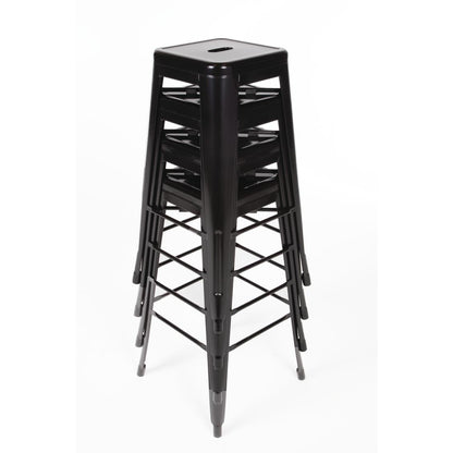 Bolero High Metal Bar Stools Black (4 Pack) (Pack of 4) • PAS-DL881