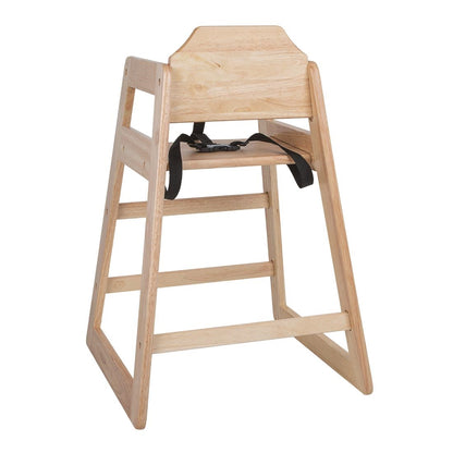 Bolero Wooden High Chair Natural Finish • PAS-DL900