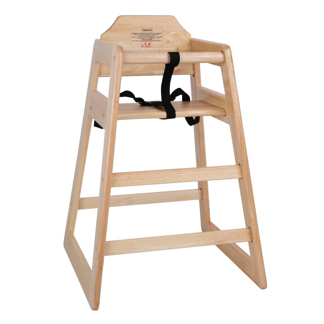 Bolero Wooden High Chair Natural Finish • PAS-DL900