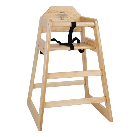 Bolero Wooden High Chair Natural Finish • PAS-DL900