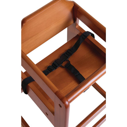 Bolero Wooden High Chair Dark Wood Finish • PAS-DL901