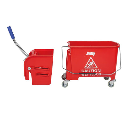Jantex Mop Bucket & Side Wringer Red 15ltr • PAS-DL912
