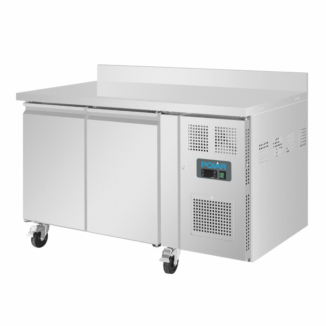 Polar U-Series Double Door Counter Fridge with Upstand 282Ltr • PAS-UA064-A