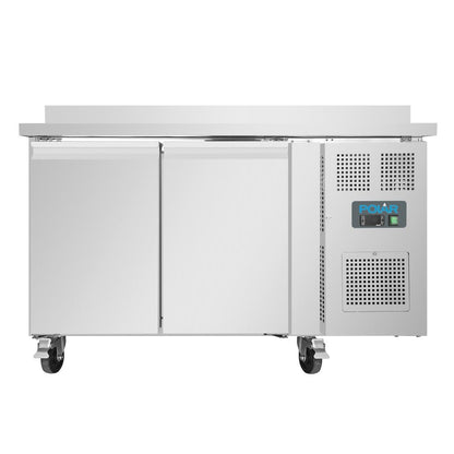 Polar U-Series Double Door Counter Fridge with Upstand 282Ltr • PAS-UA064-A