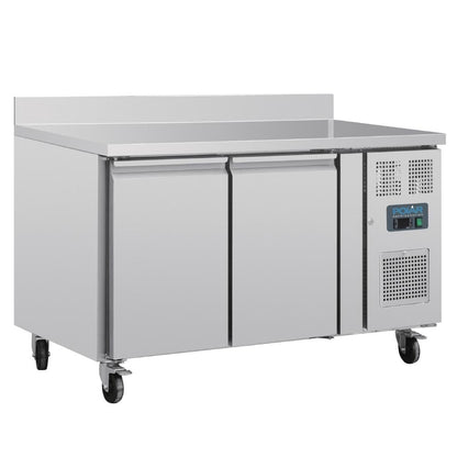 Polar U-Series Double Door Counter Fridge with Upstand 282Ltr • PAS-UA064-A