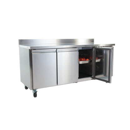 Polar U-Series Triple Door Counter Fridge with Upstand - 417Ltr • PAS-UA065-A