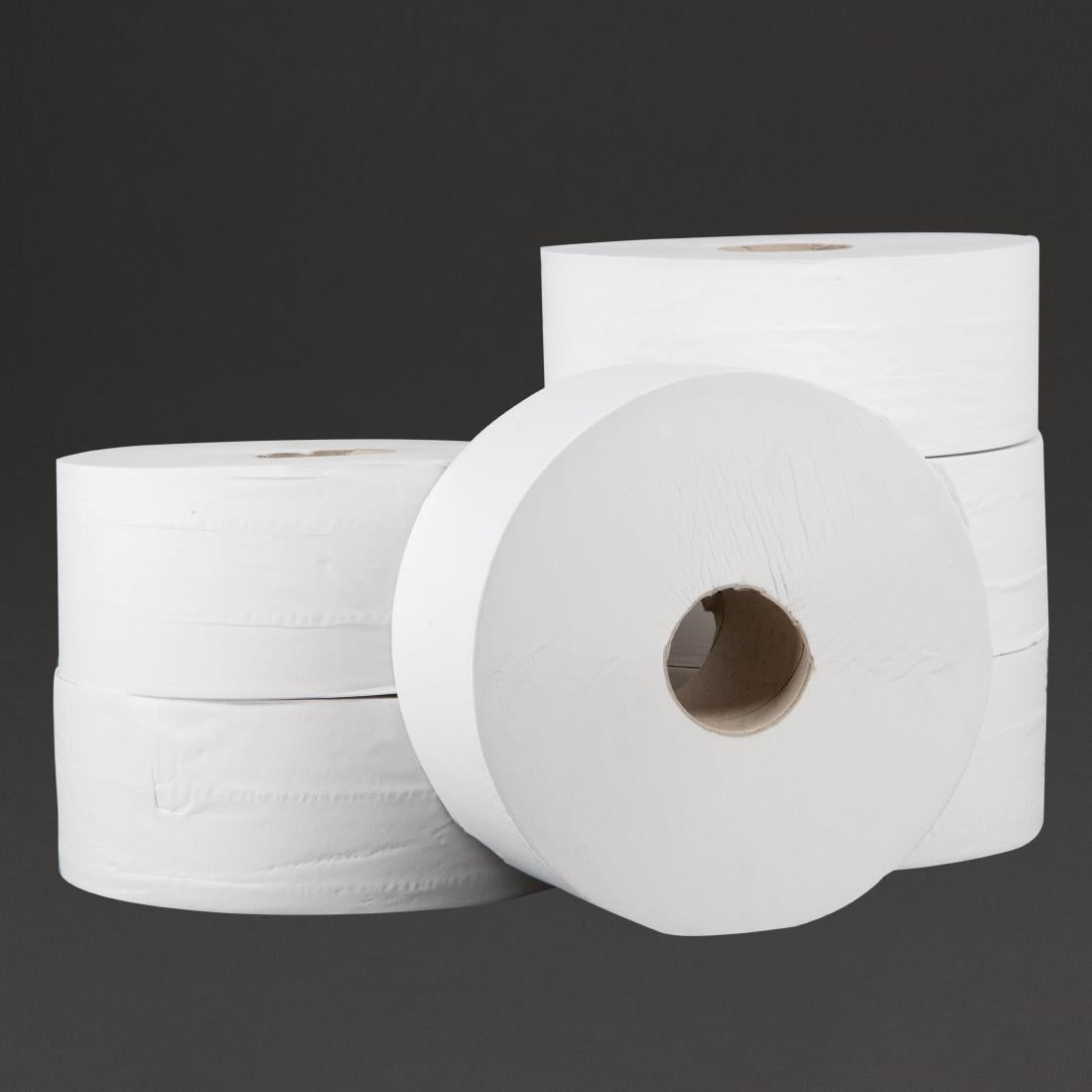 Jantex Jumbo Roll Refill 2ply 300m (6 Pack) (Approx. 833 Sheets per Roll. Pack Quantity: 6) • PAS-DL919