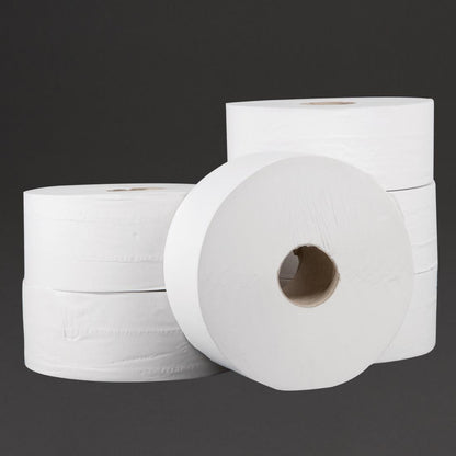 Jantex Jumbo Roll Refill 2ply 300m (6 Pack) (Approx. 833 Sheets per Roll. Pack Quantity: 6) • PAS-DL919