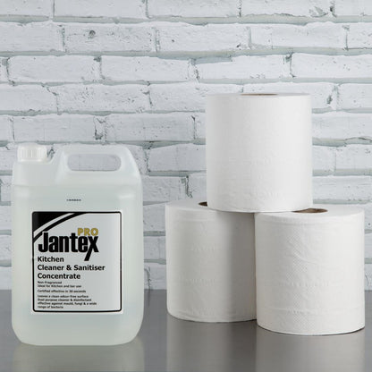 Jantex Centrefeed White Roll Paper Towels (Pack of 6) • PAS-DL920