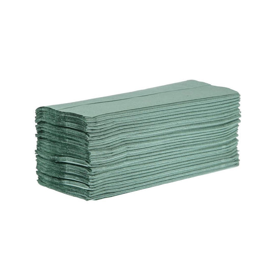 Jantex Z Fold Paper Hand Towels Green 1-Ply 250 Sheets (Pack of 12) • PAS-DL923