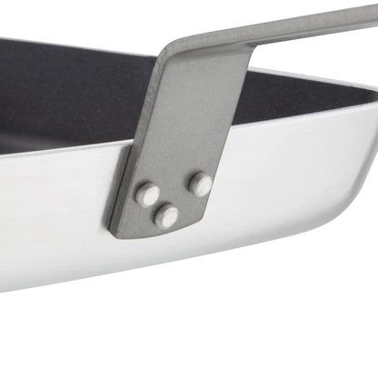 Vogue Aluminium Square Non-Stick Teflon Ribbed Skillet Pan 240mm • PAS-DL942