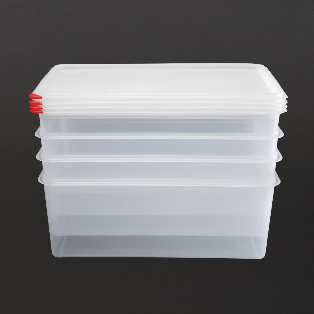 Araven Polypropylene 1/1 Gastronorm Containers With Lids 200mm (4 Pack) (Pack of 4) • PAS-DL984