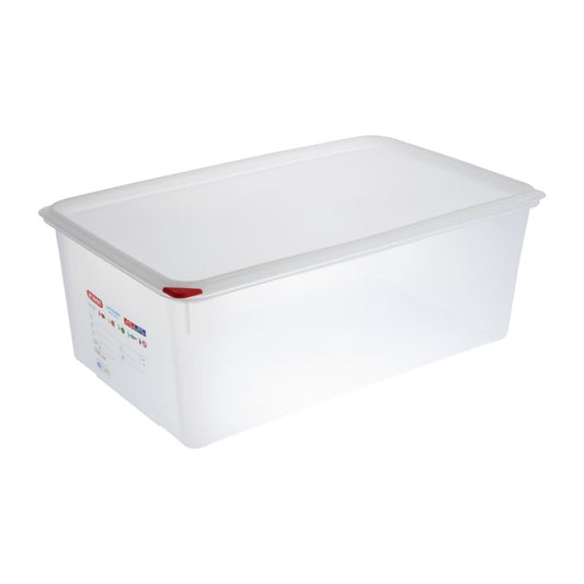 Araven Polypropylene 1/1 Gastronorm Containers With Lids 200mm (4 Pack) • PAS-DL984