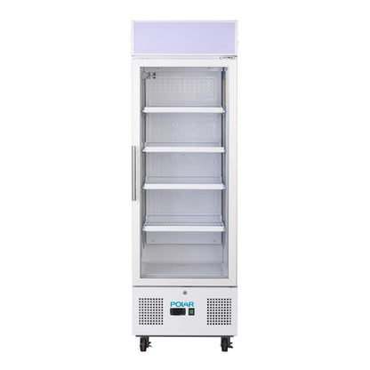 Polar G-Series Upright Display Fridge 218Ltr White • PAS-DM075-A