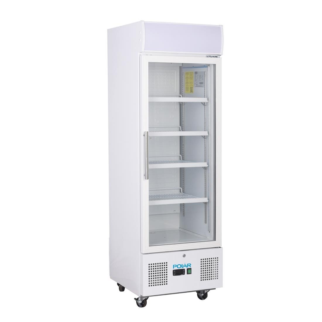 Polar G-Series Upright Display Fridge 218Ltr White • PAS-DM075-A