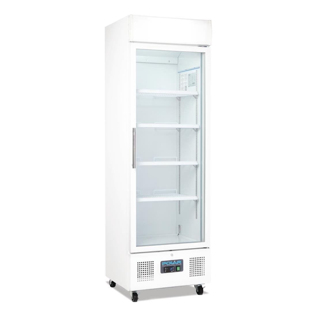 Polar G-Series Upright Display Fridge 368Ltr White • PAS-DM076-A