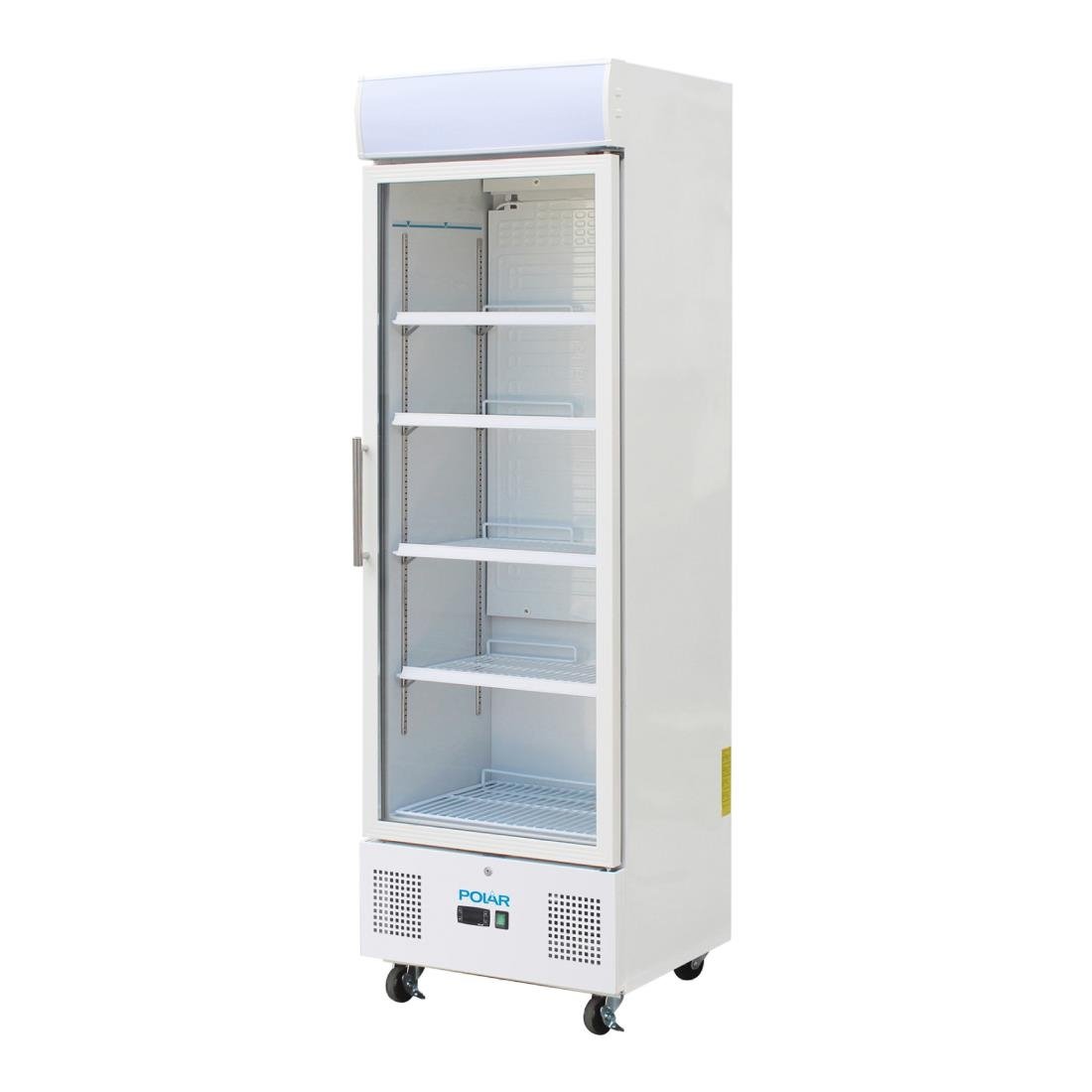 Polar G-Series Upright Display Fridge 368Ltr White • PAS-DM076-A