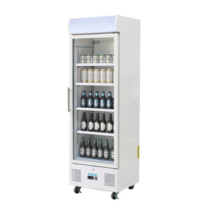 Polar G-Series Upright Display Fridge 368Ltr White • PAS-DM076-A