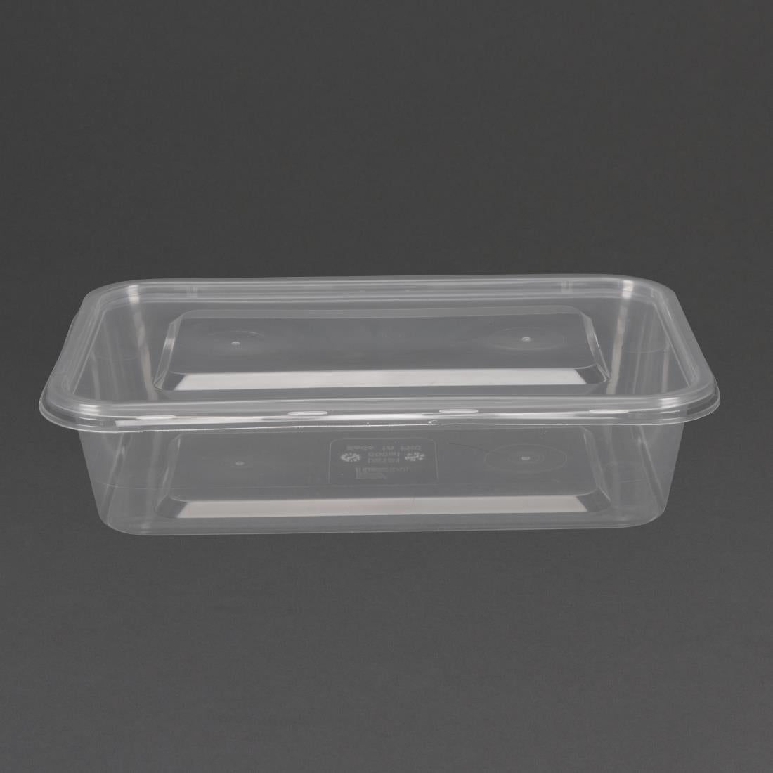 "Fiesta Recyclable Plastic Microwavable Containers with Lid Small 500ml (250 Pack)" (Capacity: 500ml (18oz) | Pack quantity: 250) • PAS-DM181