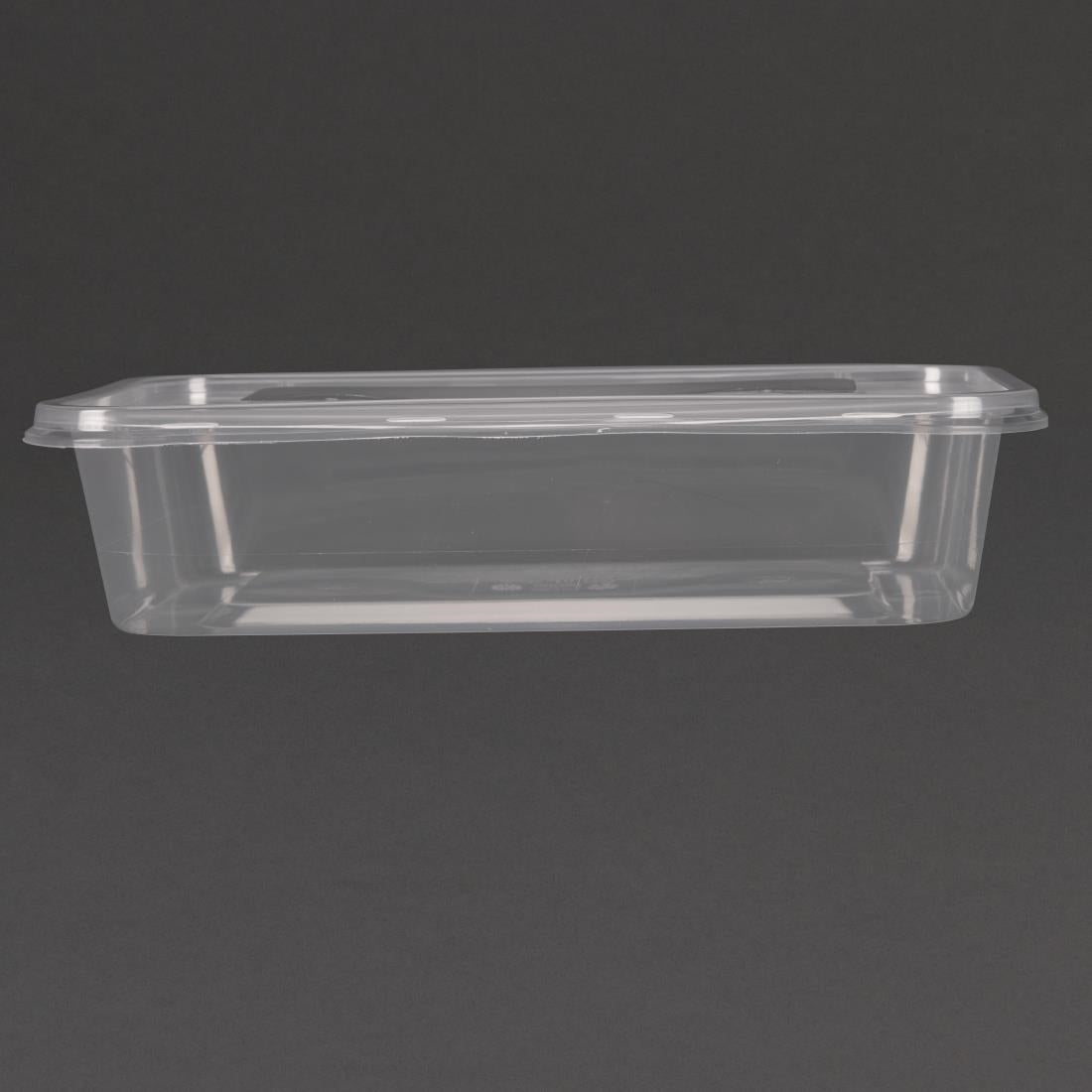Fiesta Recyclable Plastic Microwavable Containers with Lid Small 500ml (250 Pack) (Pack of 250) • PAS-DM181