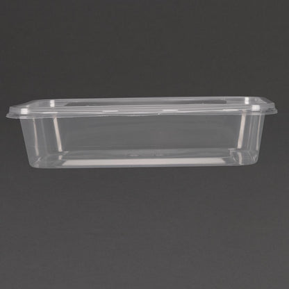 Fiesta Recyclable Plastic Microwavable Containers with Lid Small 500ml (250 Pack) (Pack of 250) • PAS-DM181
