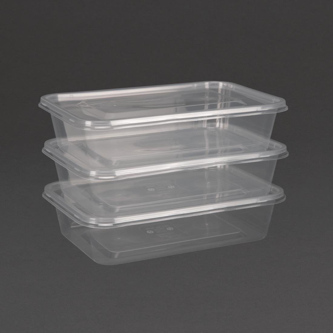 Fiesta Recyclable Small Plastic Microwave Containers (Pack of 250) • PAS-DM181