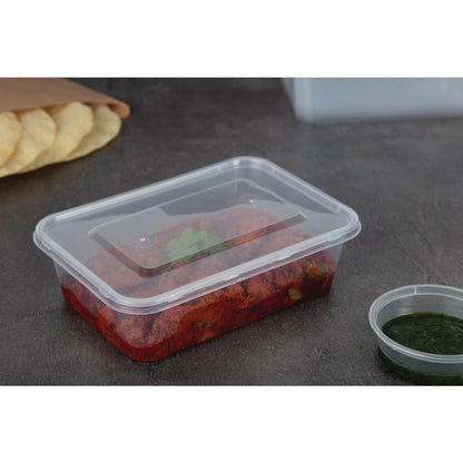 Fiesta Recyclable Medium Plastic Microwave Containers (Pack of 250) • PAS-DM182