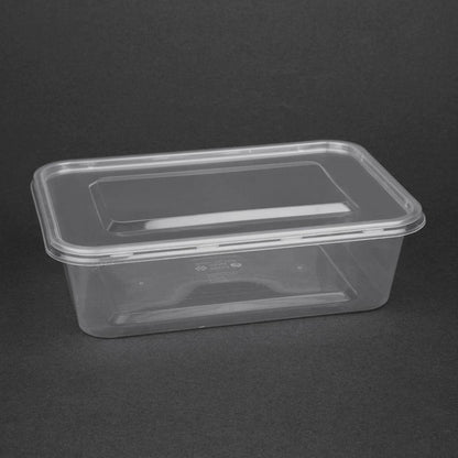 Fiesta Recyclable Medium Plastic Microwave Containers (Pack of 250) • PAS-DM182