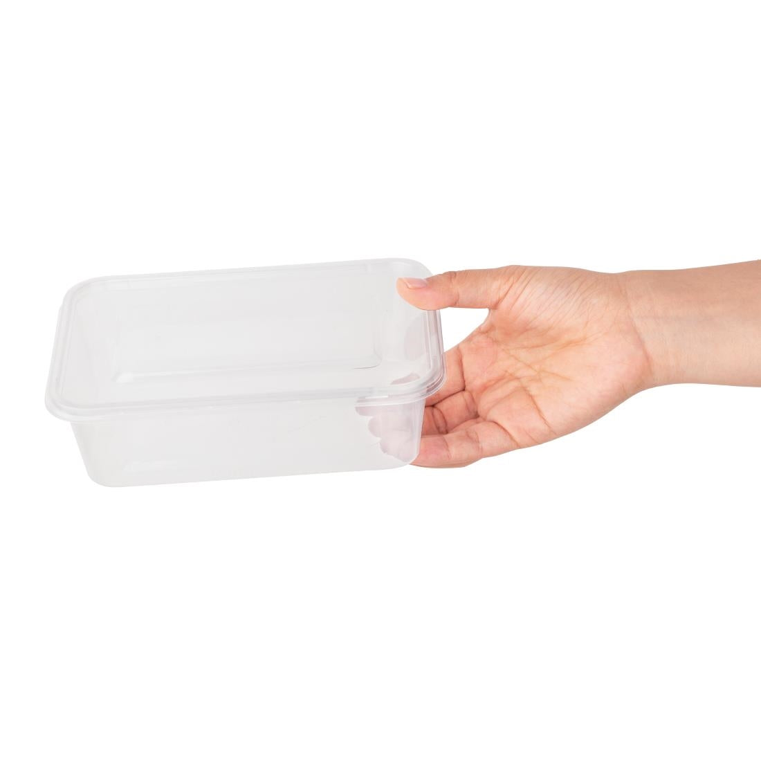 Fiesta Recyclable Plastic Microwavable Containers with Lid Medium 650ml (250 Pack) (Capacity: 650ml (23oz) | Pack quantity: 250) • PAS-DM182