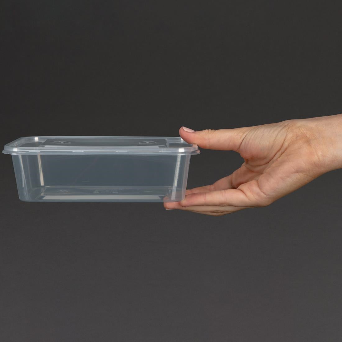 Fiesta Recyclable Plastic Microwavable Containers with Lid Medium 650ml (250 Pack) (Capacity: 650ml (23oz) | Pack quantity: 250) • PAS-DM182