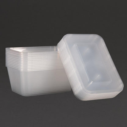 Fiesta Recyclable Large Plastic Microwave Containers (Pack of 250) • PAS-DM183