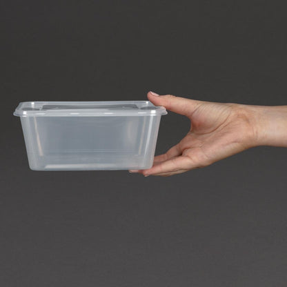 Fiesta Recyclable Large Plastic Microwave Containers (Pack of 250) • PAS-DM183