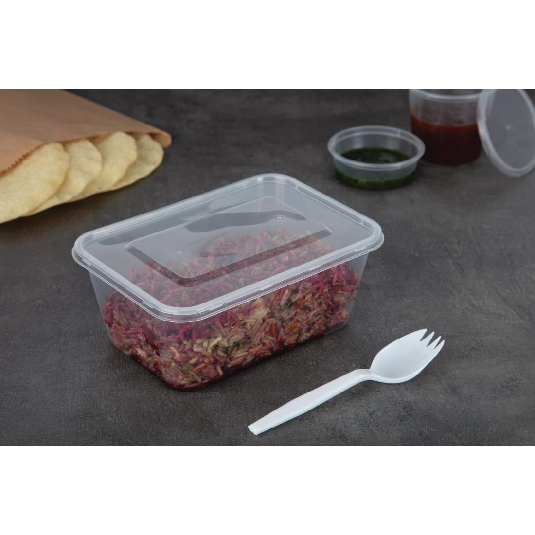 Fiesta Recyclable Large Plastic Microwave Containers (Pack of 250) • PAS-DM183