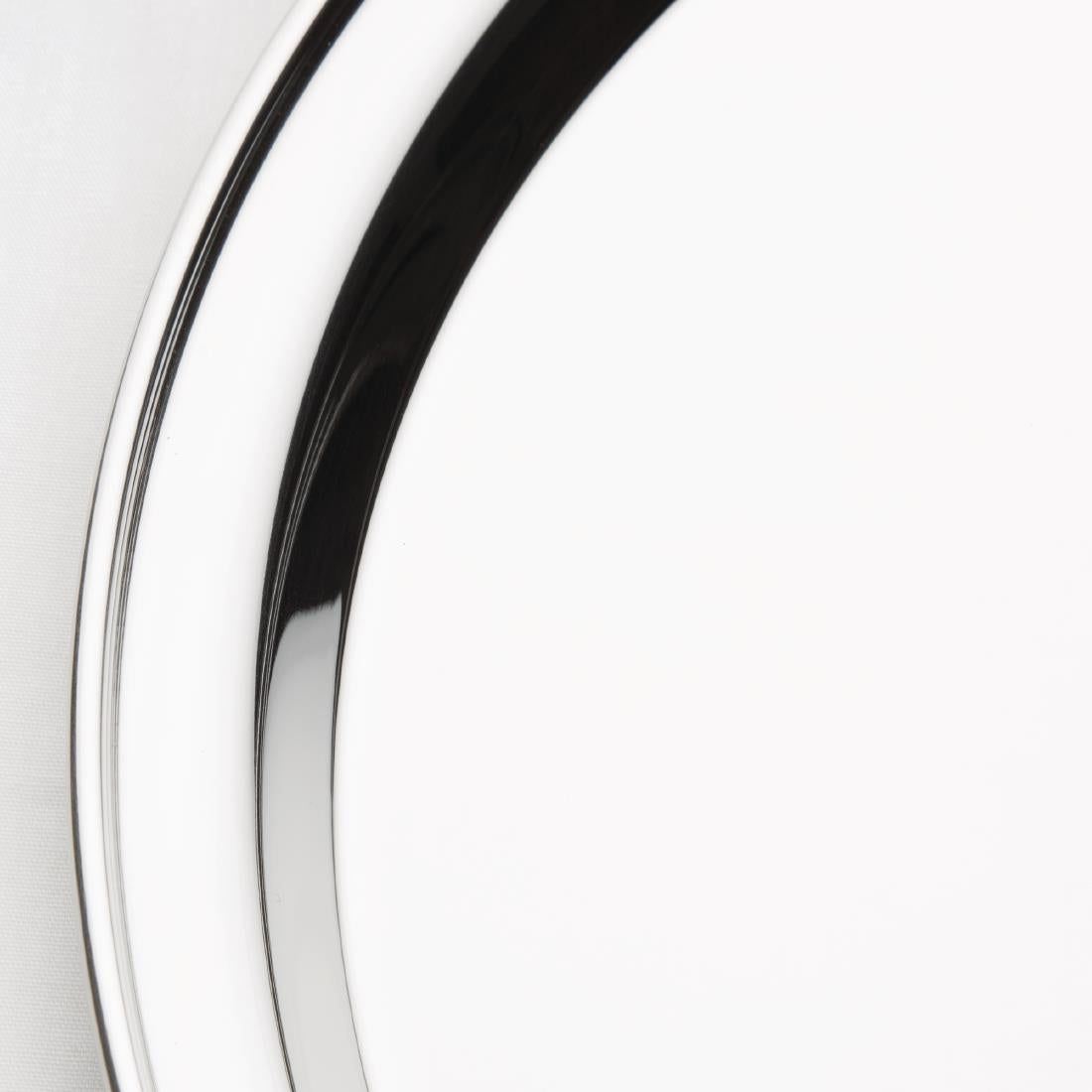 Olympia Stainless Steel Round Serving Tray 355mm • PAS-DM193
