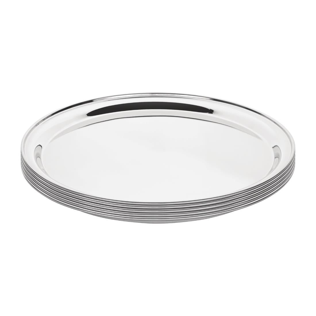 Olympia Stainless Steel Round Serving Tray 405mm • PAS-DM194
