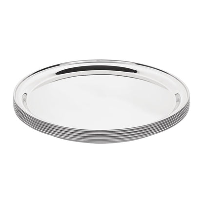 Olympia Stainless Steel Round Serving Tray 405mm • PAS-DM194