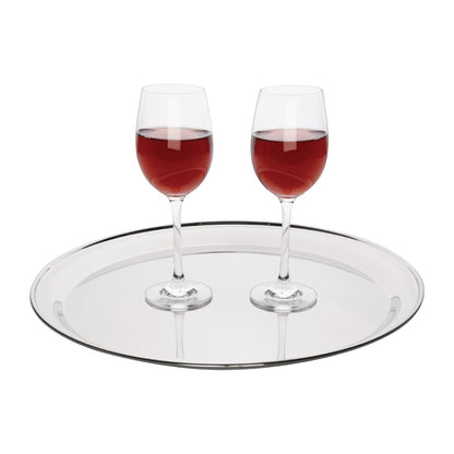 Olympia Stainless Steel Round Serving Tray 405mm • PAS-DM194
