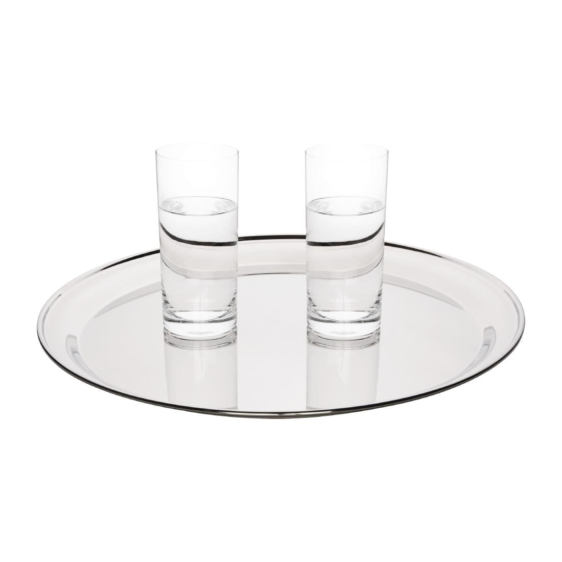Olympia Stainless Steel Round Serving Tray 405mm • PAS-DM194