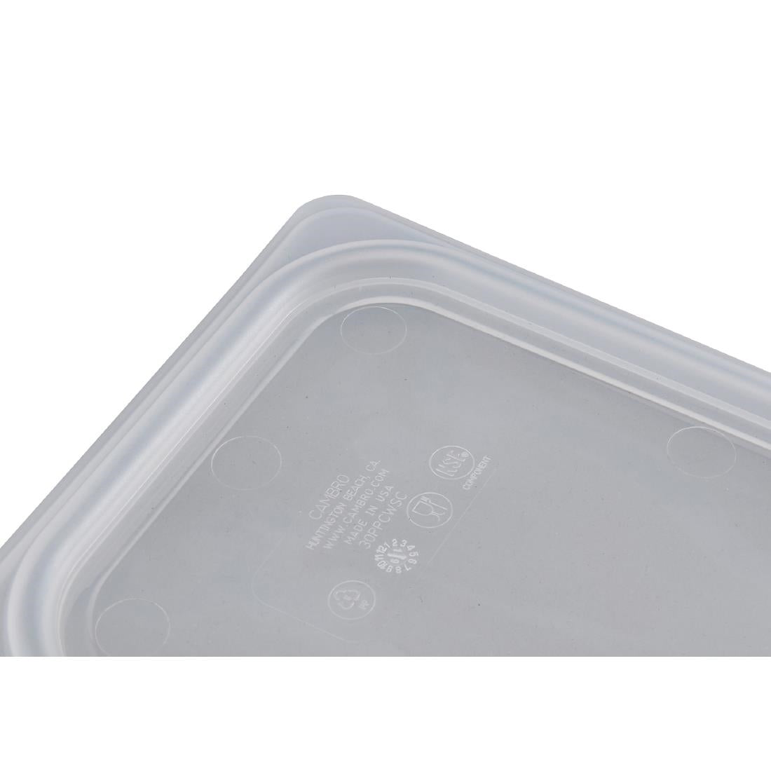 Cambro Polypropylene Gastronorm Seal Lid - 1/3 - Translucent • PAS-DM714