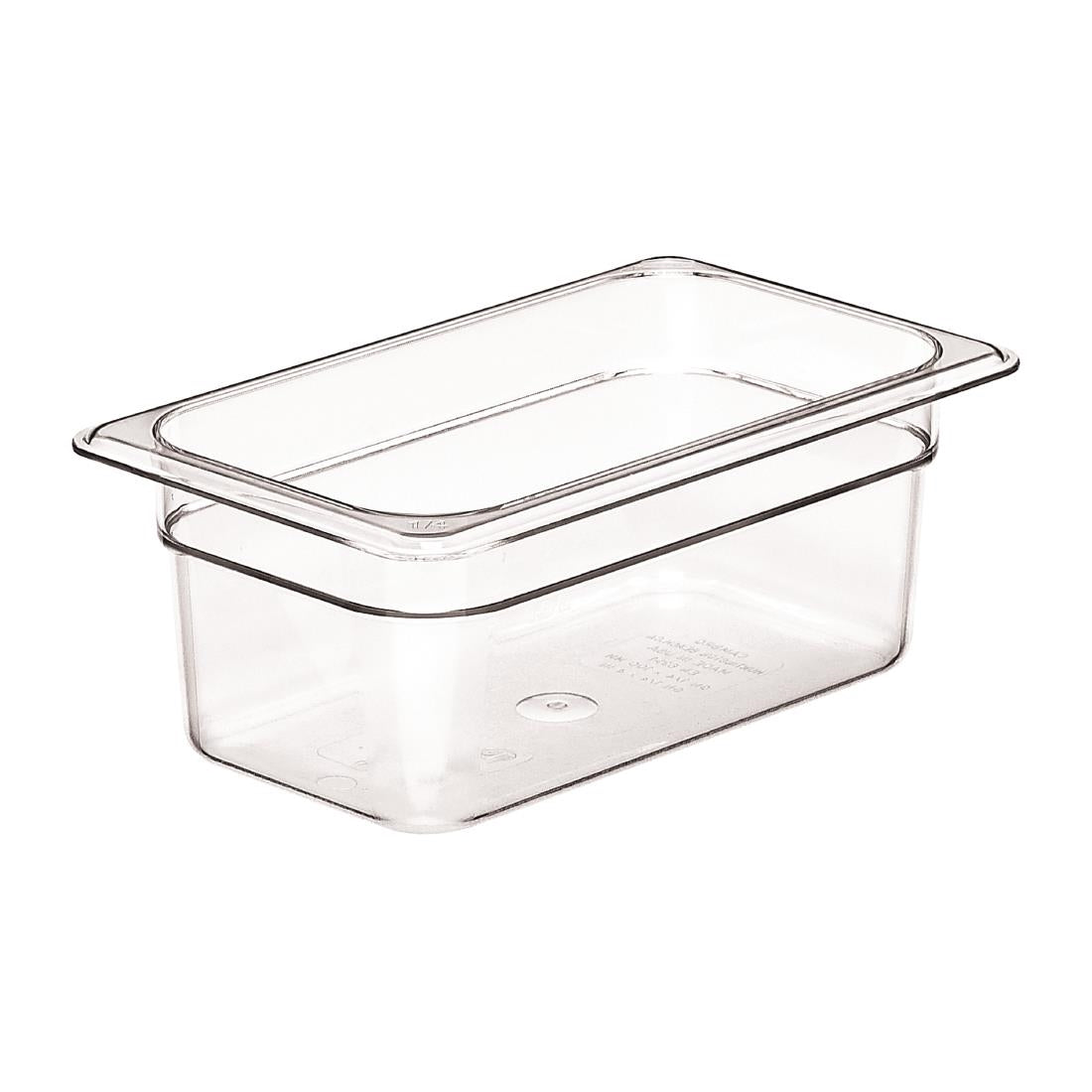 Cambro Polycarbonate Gastronorm - 1/4 100mm - Clear • PAS-DM715