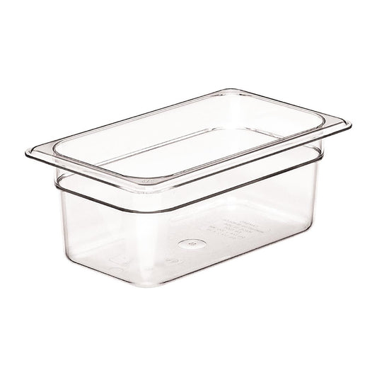 Cambro Polycarbonate Gastronorm - 1/4 100mm - Clear • PAS-DM715