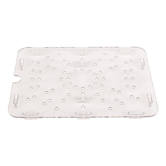 Cambro Polycarbonate Gastronorm Drain Shelf - 1/2 - Clear • PAS-DM731