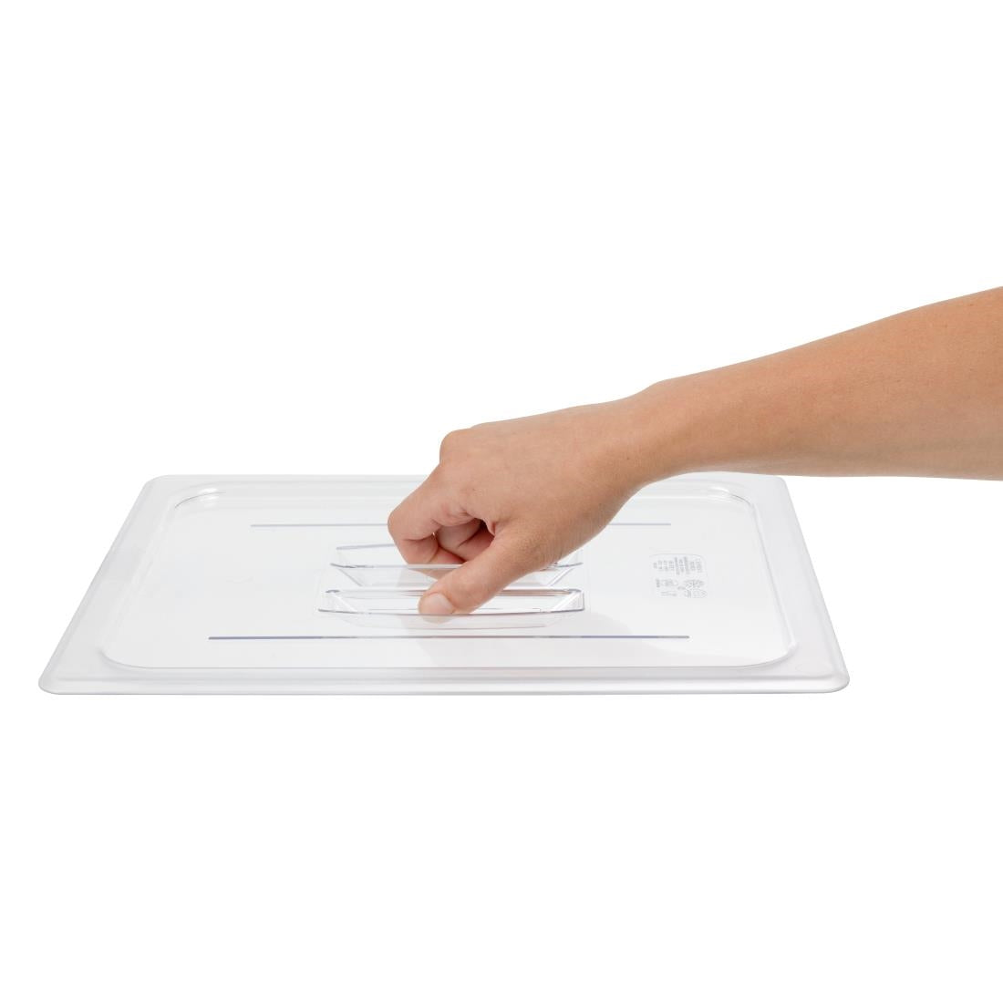 Cambro Polycarbonate Gastronorm Lid with Handle- 1/2 - Clear • PAS-DM732
